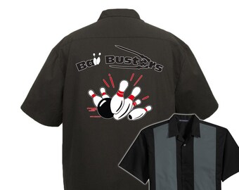 Ball Busters Classic Retro Bowling Shirt - The Player - Includes Embroidered Name