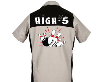 High 5 - Classic Retro Bowling Shirt - The Garren (CLOSEOUT)- Includes Embroidered Name -  #126/127