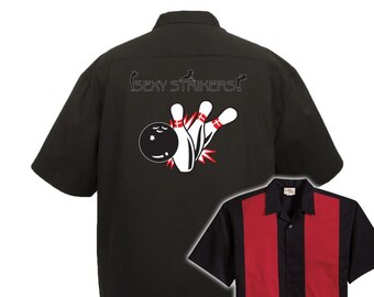 Sexy Strikers Classic Retro Bowling Shirt - The Player - Includes Embroidered Name