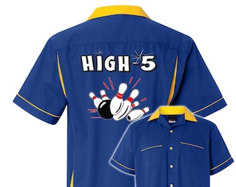 High 5 Classic Retro Bowling Shirt- Classic 2.0 - Includes Embroidered Name