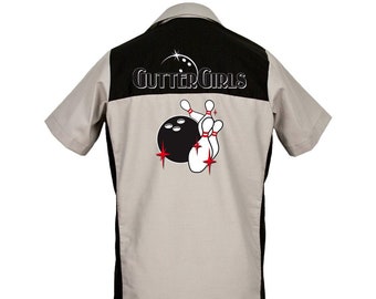 Gutter Girls - Classic Retro Bowling Shirt - The Garren (CLOSEOUT)  - Includes Embroidered Name - #157/135