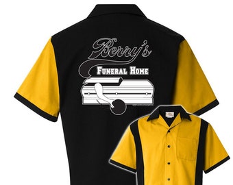 Berry's Funeral Home Classic Retro Bowling Shirt - Retro Two - Includes Embroidered Name