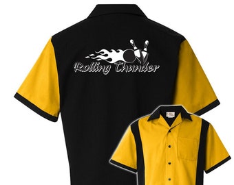 Rolling Thunder Classic Retro Bowling Shirt - Retro Two - Includes Embroidered Name