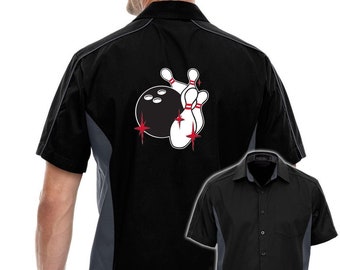 Pin Splash C Classic Retro Bowling Shirt - The Muckler - Includes Embroidered Name #135
