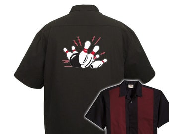 Pin Splash A Classic Retro Bowling Shirt - The Player - Includes Embroidered Name #127