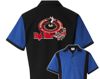 High Roller Classic Retro Bowling Shirt - Retro Two - Includes Embroidered Name