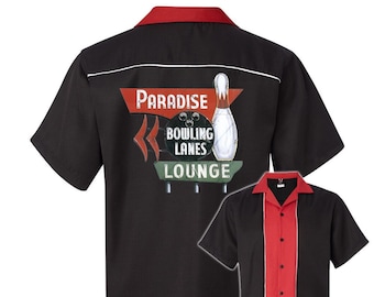Paradise Lanes Classic Retro Bowling Shirt - Swing Master 2.0 - Includes Embroidered Name
