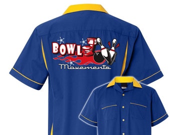 Bowl Movements Classic Retro Bowling Shirt- Classic 2.0 - Includes Embroidered Name