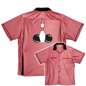 Pin Splash P Classic Retro Pink Bowling Shirt Classic - Etsy