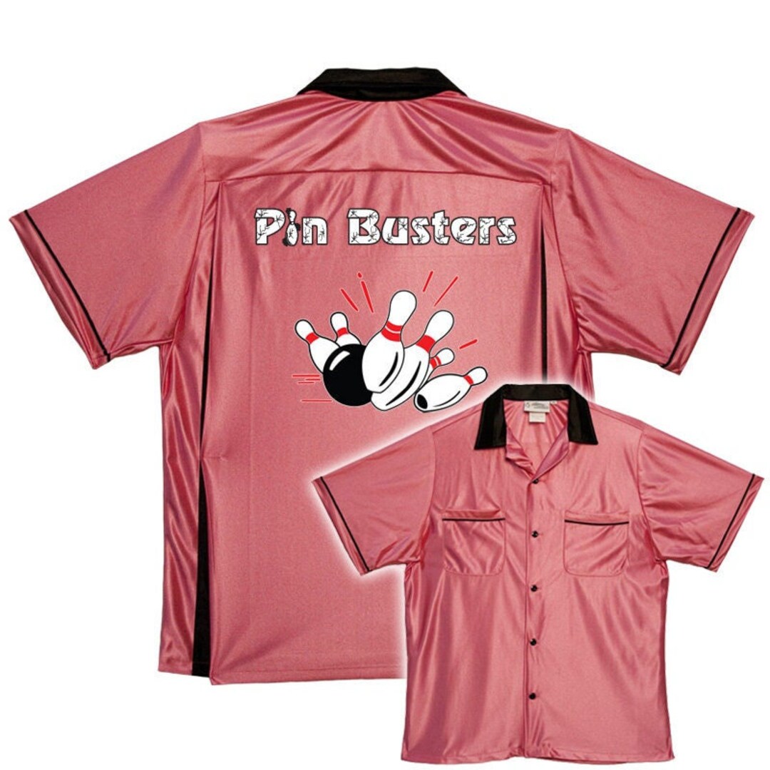 Pin Busters Classic Retro Pink Bowling Shirt Classic - Etsy