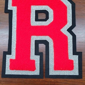 High School or Varsity Chenille letters custom made to your color specifications on Glitter Felt image 1