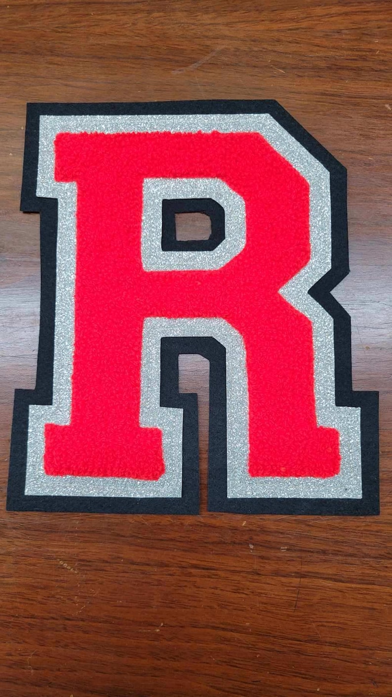 High School or Varsity Chenille letters custom made to your color specifications on Glitter Felt image 1