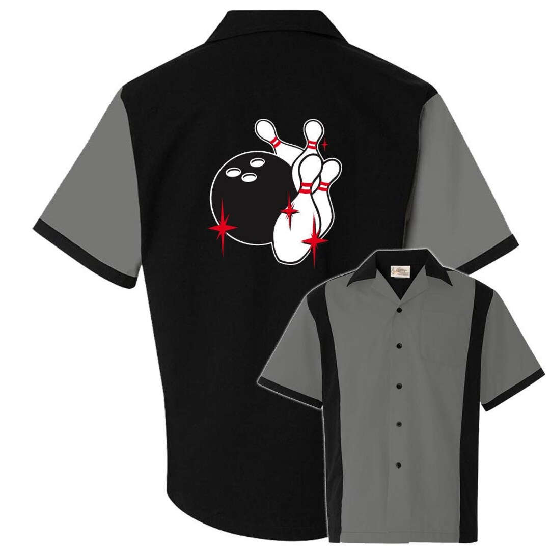 Pin Splash C Classic Retro Bowling Shirt Retro Two Etsy Canada