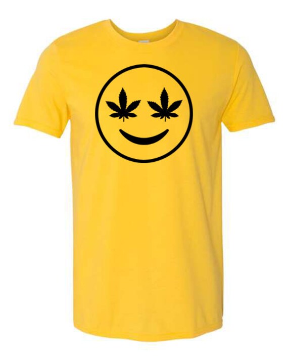 Weed Makes Me Happy T-Shirt - Marijuana Smiley Face T Shirt Weed Makes Me Happy T-Shirt - Marijuana Smiley Face T Shirt
