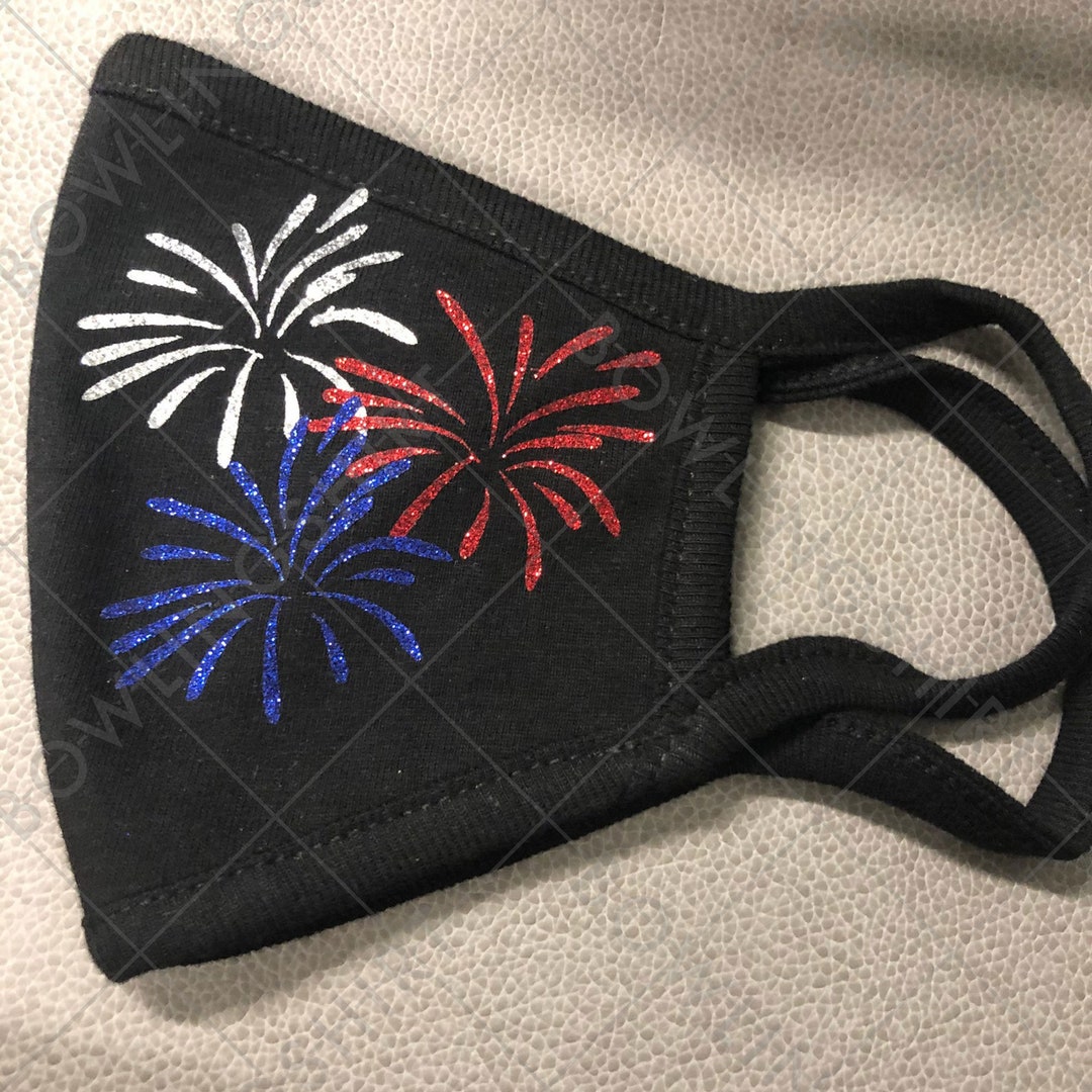 Fourth of July Fireworks Glitter Mask 38 - Etsy