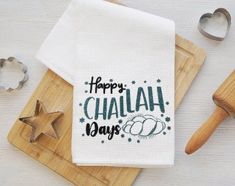 Happy Challah Days Kitchen Towel It Sparkles! Hanukkah Gift #104