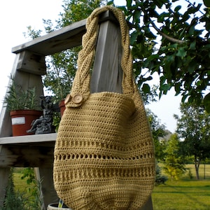 Crochet Bag Pattern Summer Meadow Tote Bag with Braided Strap Pattern with Instructions in Pictures and Writing Instant Download image 2