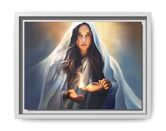 Framed Mary Magdalene Canvas Print: Christian Religious Wall Art