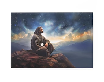 Jesus Christ Under Stars Magnet: Christian Religious Gift