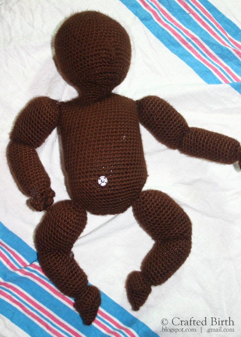 Crochet Weighted Baby Doll Birth Demonstration Doll Etsy