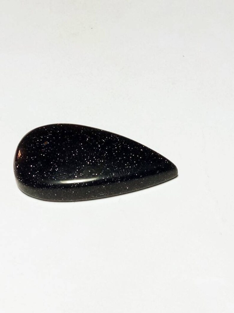 Blue Goldstone Cabochon Loose Gemstones Excellent Hand Making Shape Pear Weight 32 ct Size 33x11mm #A-250