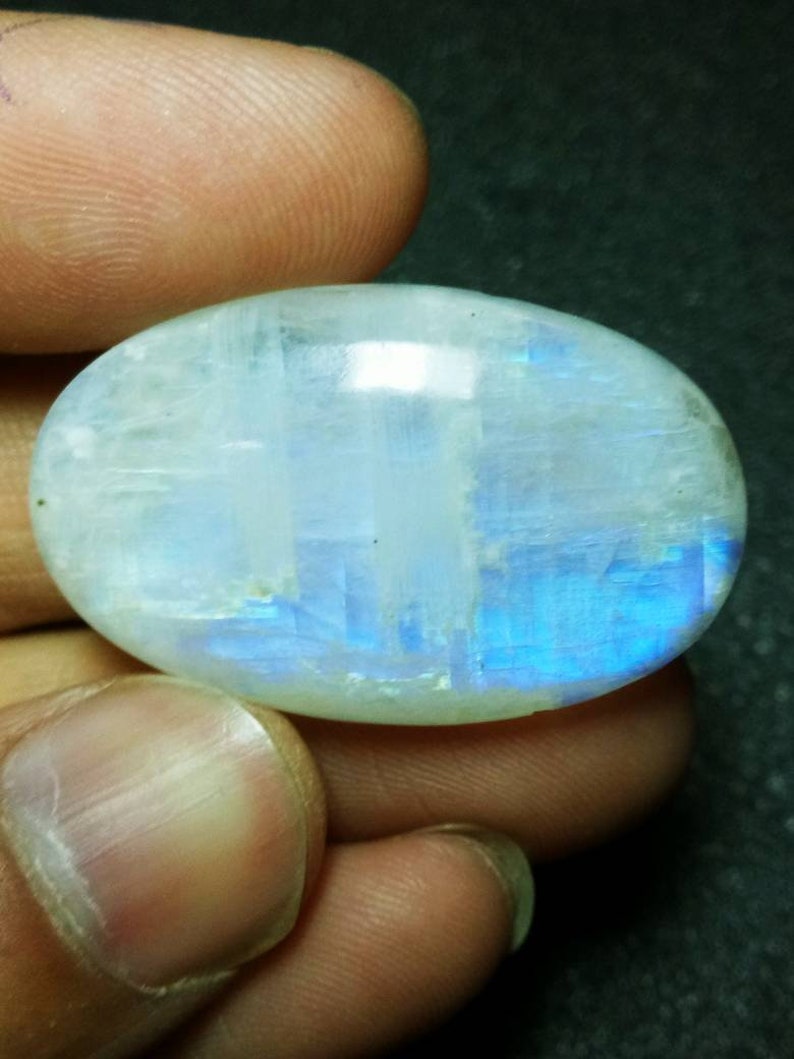 Natural Moonstone Cabochon Loose Gemstones Pendent Excellent Hand Making Shape Oval Weight 50.ct Size 33x20 mm #A-195