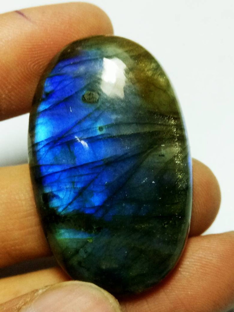 Labradorite Cabochon Loose Gemstones Pendent Excellent Hand Making Shape Oval Weight 74 ct Size 38x23mm #A-216