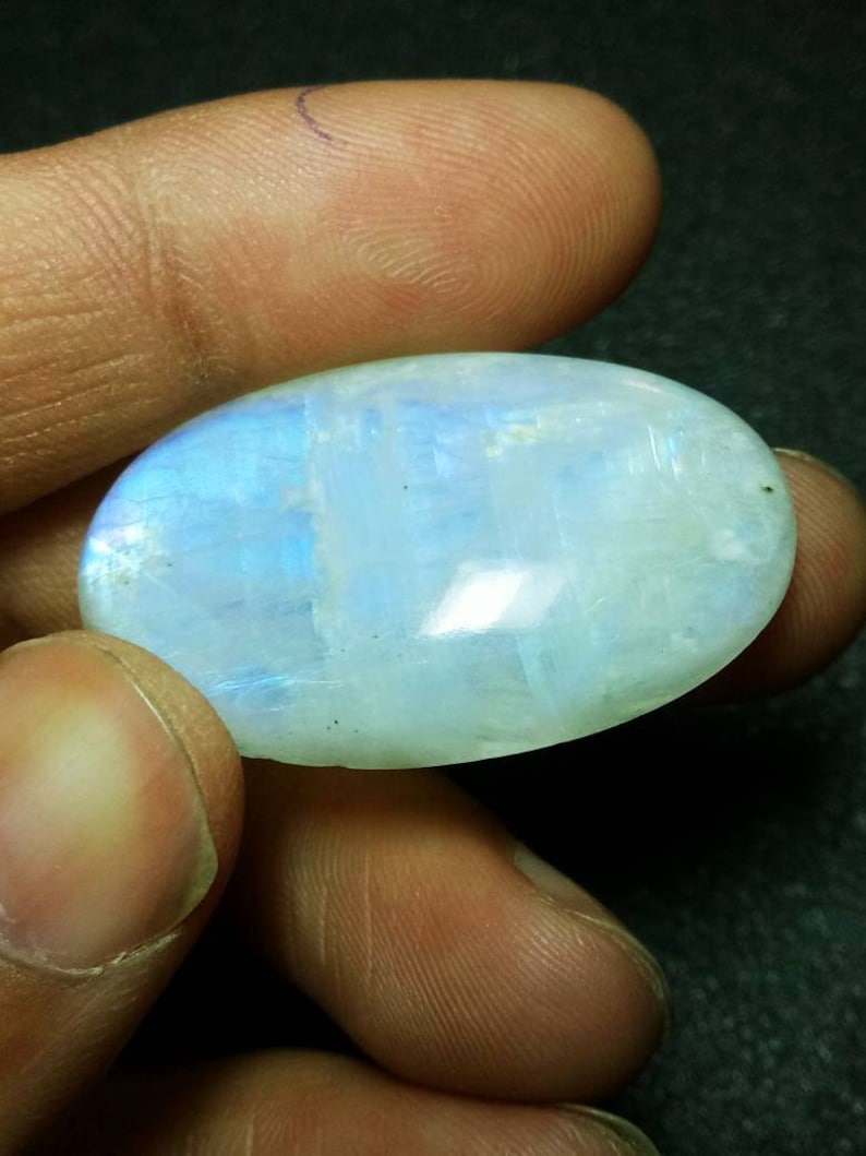 Natural Moonstone Cabochon Loose Gemstones Pendent Excellent Hand Making Shape Oval Weight 50.ct Size 33x20 mm #A-195