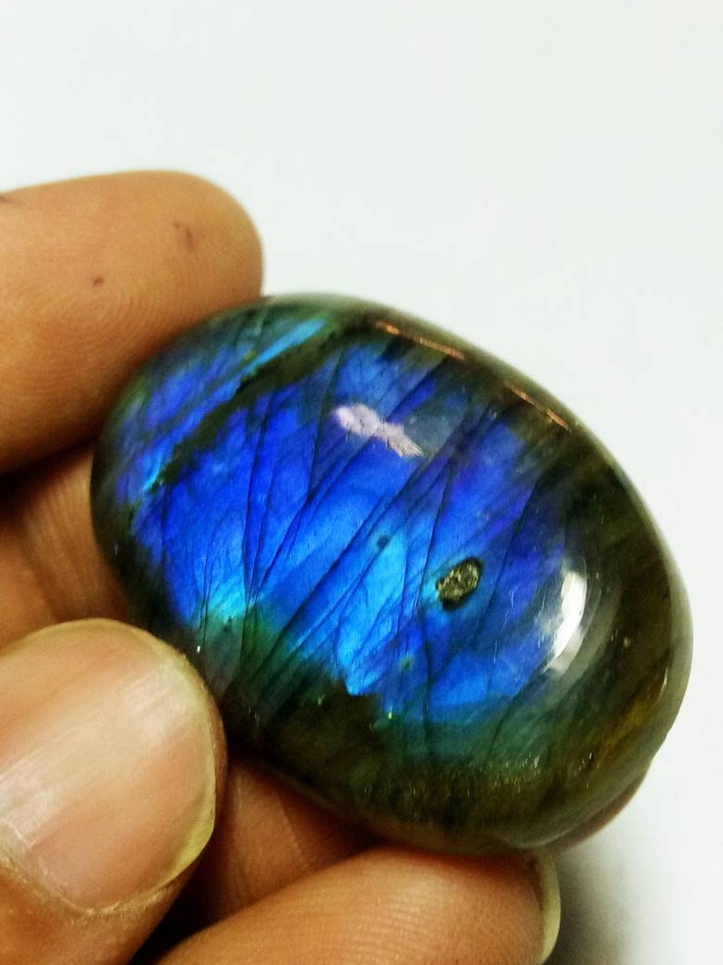 Labradorite Cabochon Loose Gemstones Pendent Excellent Hand Making Shape Oval Weight 74 ct Size 38x23mm #A-216
