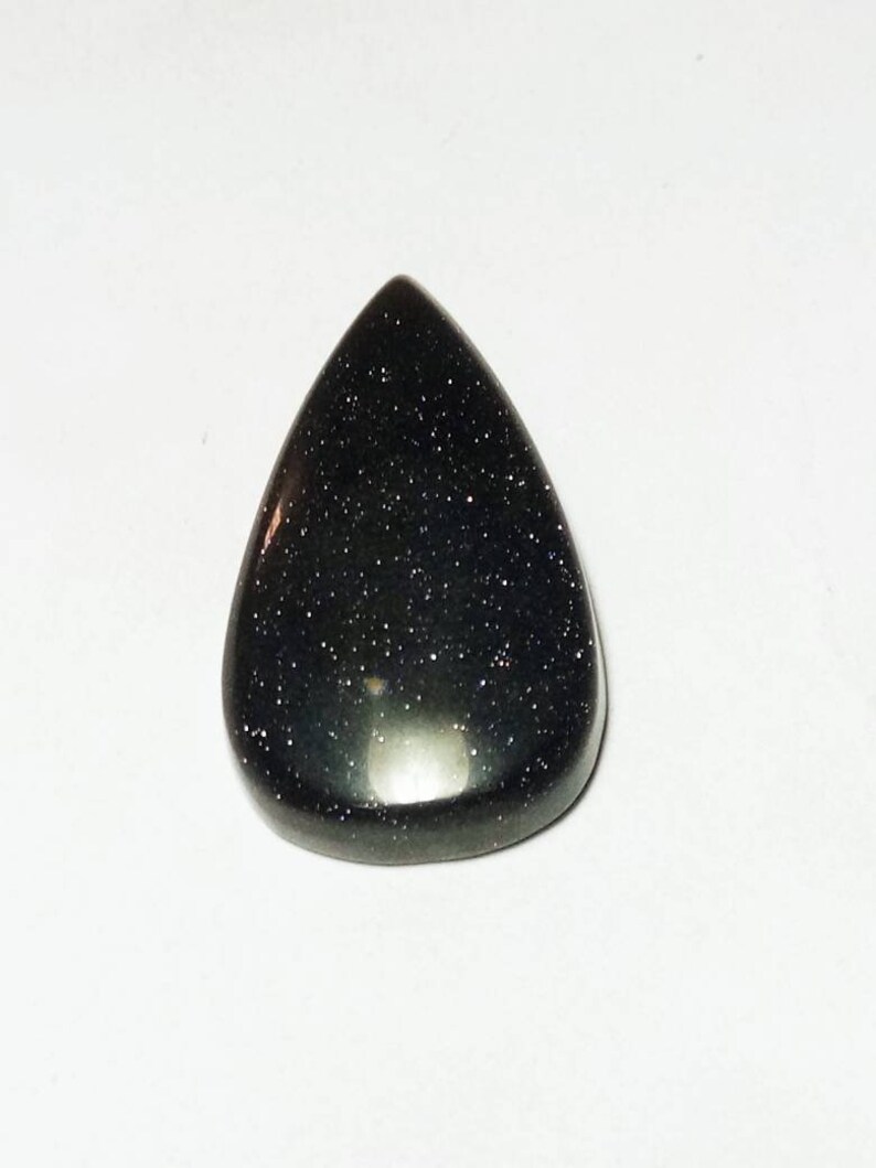Blue Goldstone Cabochon Loose Gemstones Excellent Hand Making Shape Pear Weight 32 ct Size 33x11mm #A-250