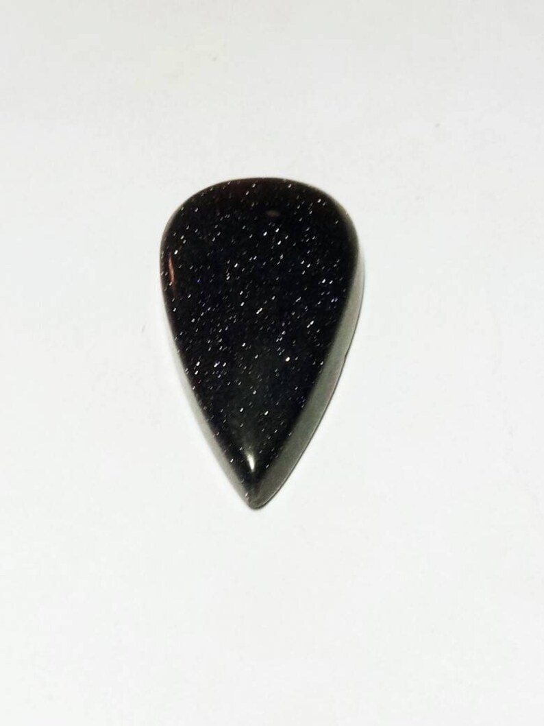 Blue Goldstone Cabochon Loose Gemstones Excellent Hand Making Shape Pear Weight 32 ct Size 33x11mm #A-250