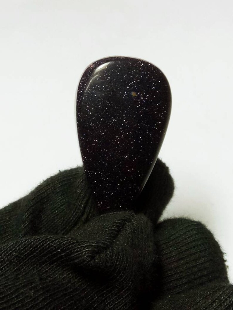 Blue Goldstone Cabochon Loose Gemstones Excellent Hand Making Shape Pear Weight 32 ct Size 33x11mm #A-250