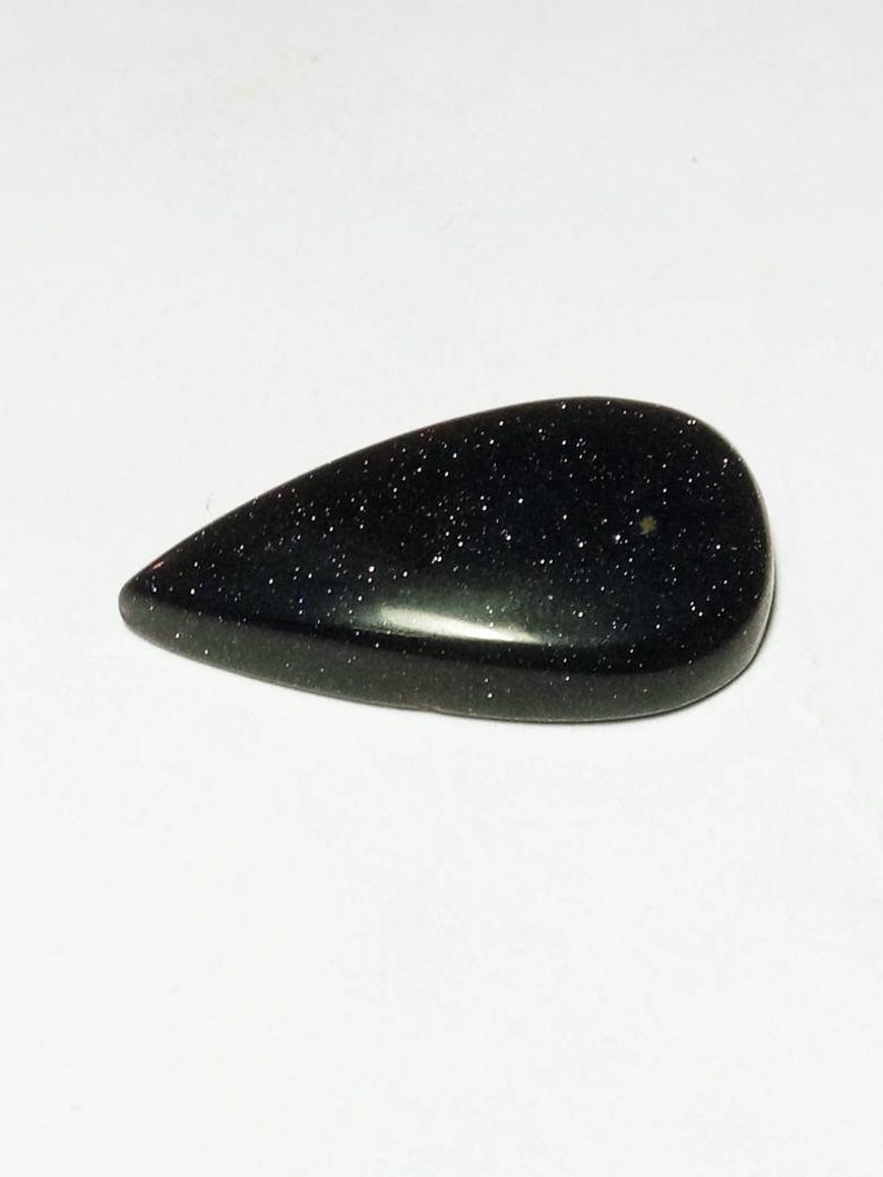 Blue Goldstone Cabochon Loose Gemstones Excellent Hand Making Shape Pear Weight 32 ct Size 33x11mm #A-250
