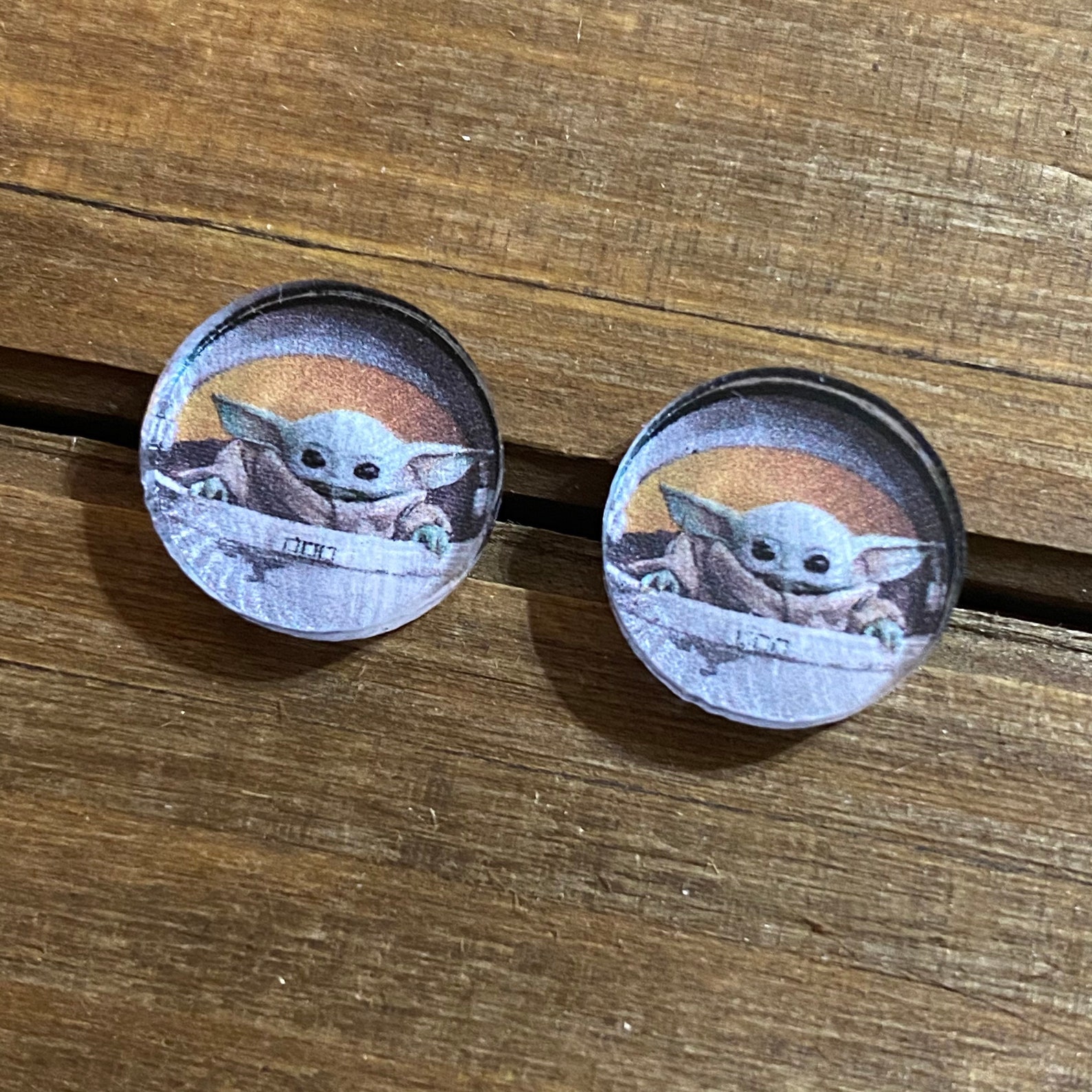 The Child Stud Earringsbaby Yoda Earringsgrogu Earringsthe Etsy