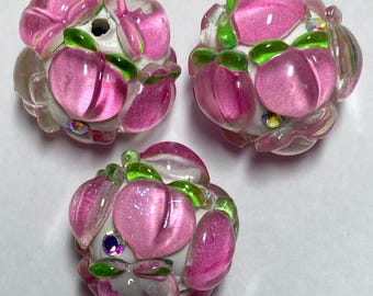 Fancy Fruit Beads (set of 3) | Beadable Pens, Keychains, Bookmarks, Badge Reels, Jewelry
