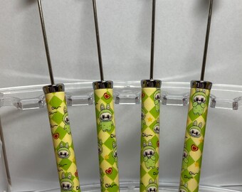 Bunny Character Pens (set of 4) • DIY Crafting Pens • Character Pens To Bead • Beadable Pens for Crafts • Cartoon Pens