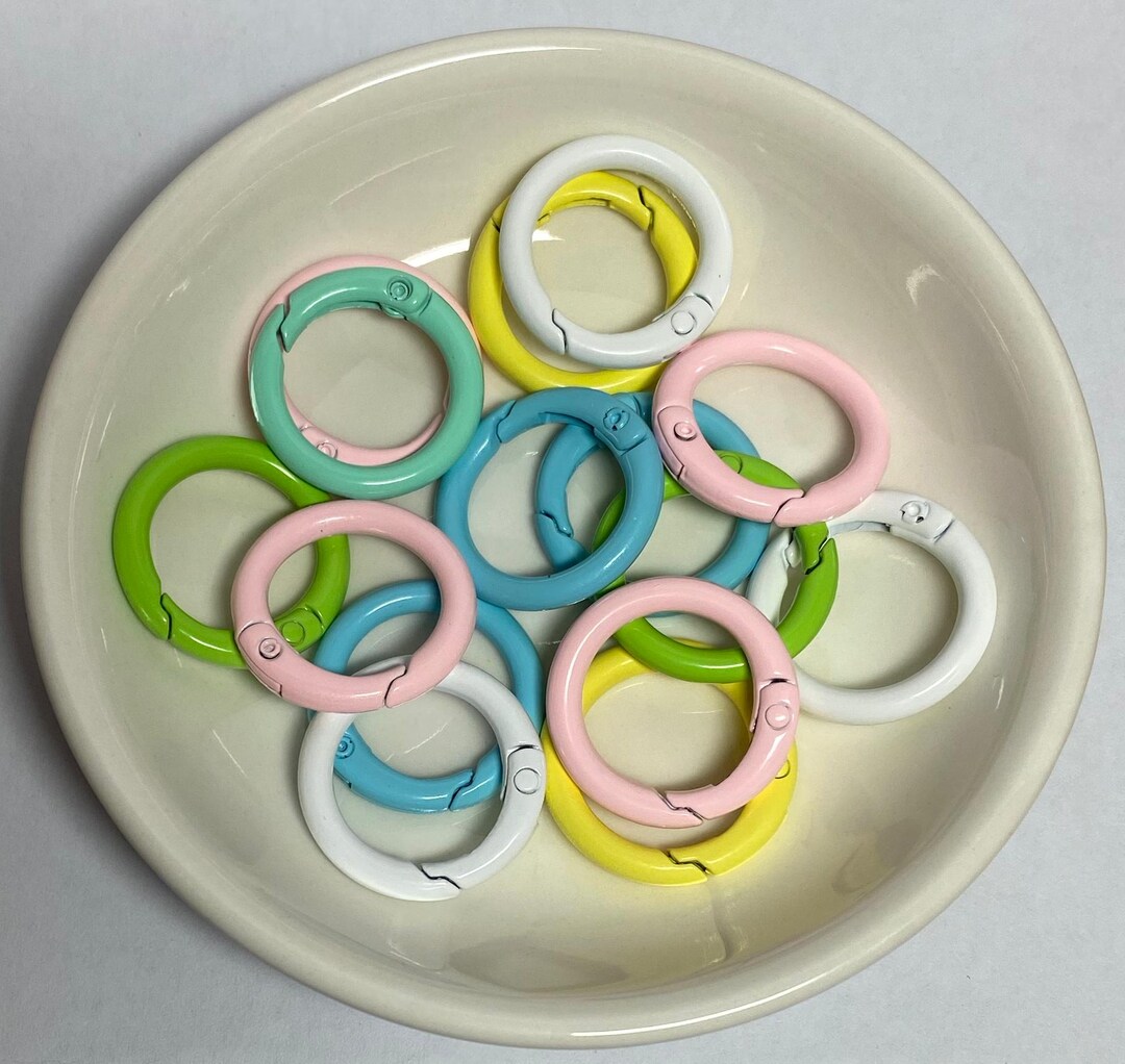 In Circle Key Rings Circle Key Ring/carabiner (set of 15) - DIY Keyrings - Etsy