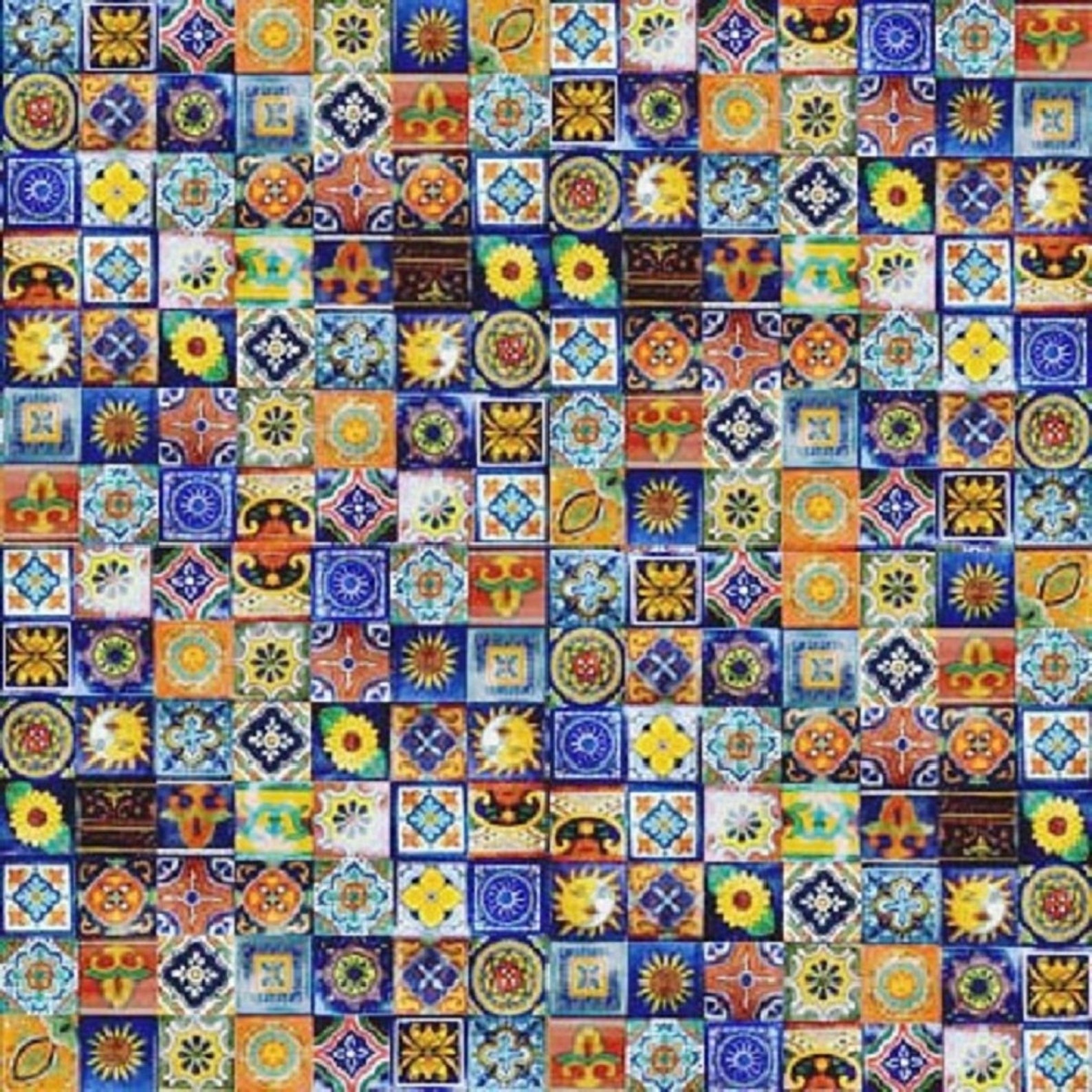 100 2x2 Mexican Mosaic Tiles - Etsy