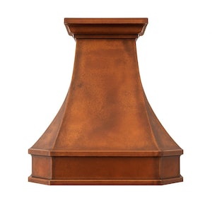 Campana extractora de cocina de cobre martillado de estilo neoespañol