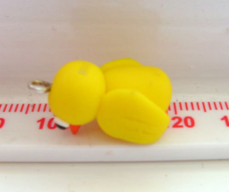 Handmade Easter Chick Polymer Clay Bead Charm