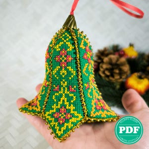 Bluebell Cross Stitch Pattern Handmade Christmas Gift Unique Christmas Tree Ornament DIY Decoration Project Embroidery Counted Chart