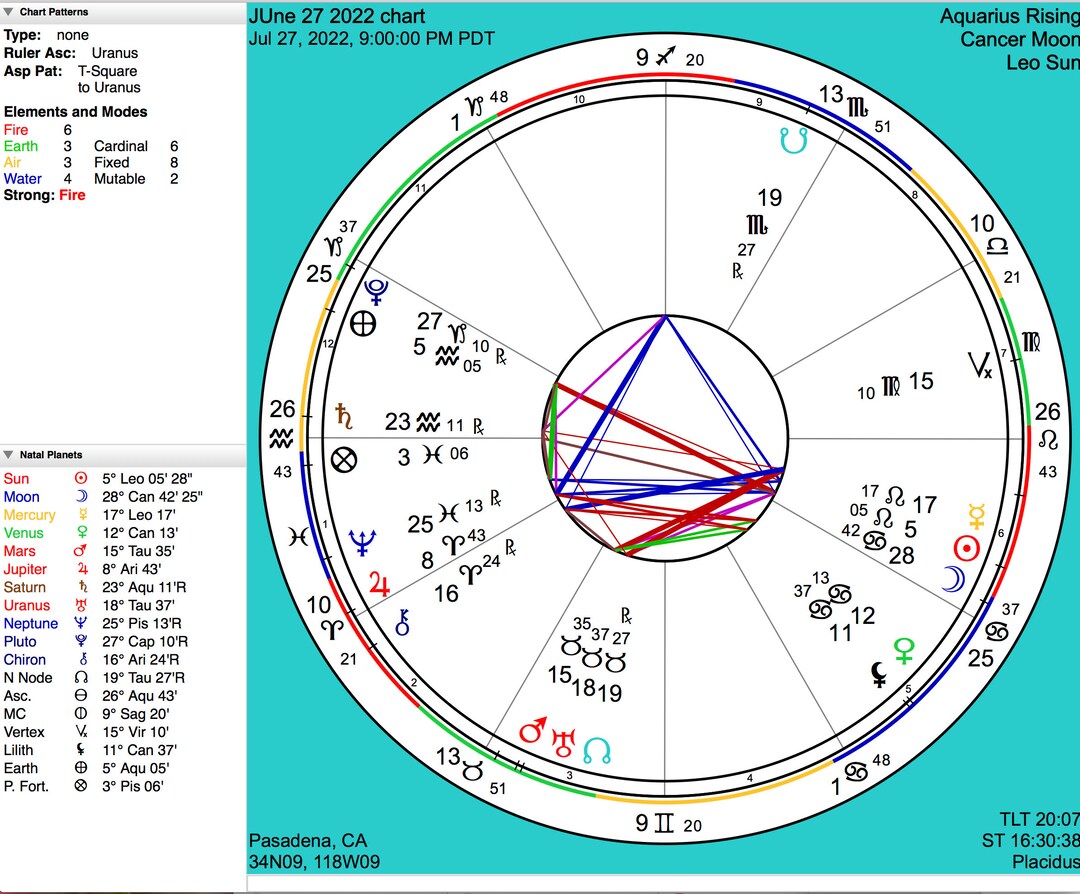 Personal Astrology Chart Reading by Professional Astrologer Etsy