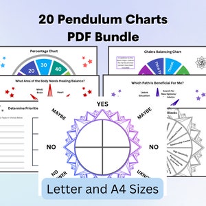 20 Pendulum Charts PDF | 20 Dowsing charts | Letter & A4