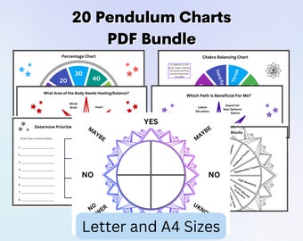 20 Pendulum Charts PDF | 20 Dowsing charts | Letter & A4