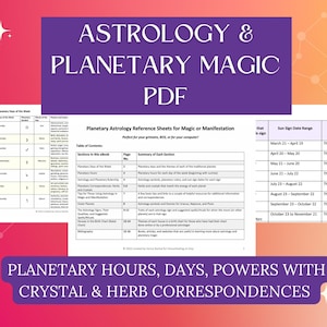 Astrology and Planetary Magic Manifestation | US Letter size