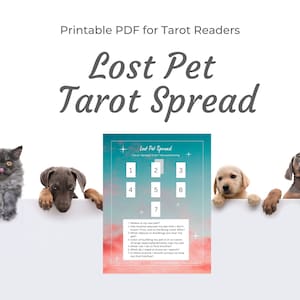 Tarot Spread for Lost Pets - Printable PDF Instructions (Spread for Tarot Readers)