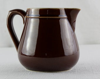 Large brown jug, 800mls, French vintage, french pitcher, creamer, 1960's,  rich brown pitcher, vintage kitchenware,