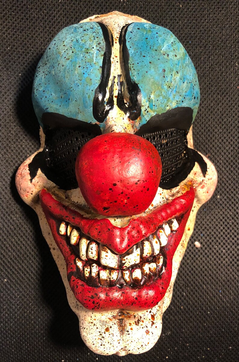 Purge Funny Business clown UV and Glow in the Dark resin mask 