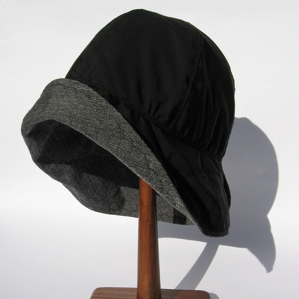 Damenhut Cloche, Retrò Stil Regenhut Hut 20-30er Stil, trendy Glockenhut, Size M 56-57