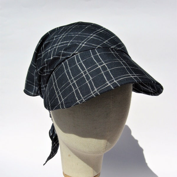 bandana visiera estiva, cappello protezione viso UV donna, visiera parasole, visiera spiaggia mare giardinaggio, taglia ML
